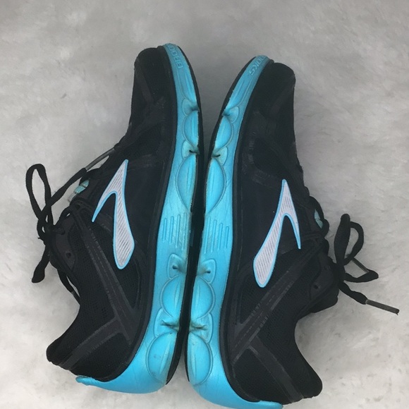 BROOKS PURE FLOW Road Running Shoes Women's size 7.5 medium BLACK / TURQUOISE - Picture 5 of 7